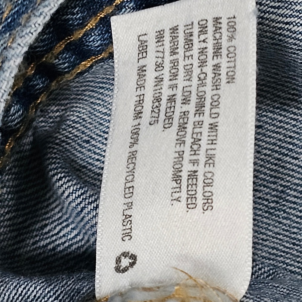 Mossimo Supply Co Womens Medium Wash Distressed Denim Vest Blue Size M F16740028 - Picture 6 of 10